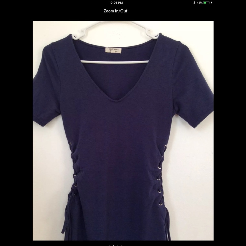 Heart&Hips.Navy,Scrunch Waist Dress